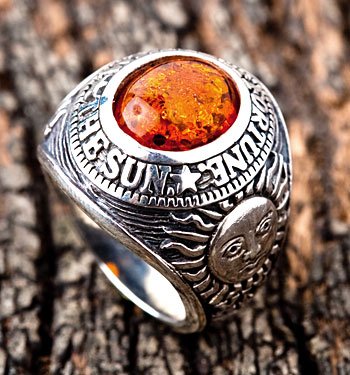 Amber Gothic Ring