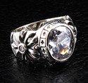 White Topaz Cross Ring White Topaz Cross Ring