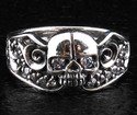 Gothic Diamant Totenkopf Ring