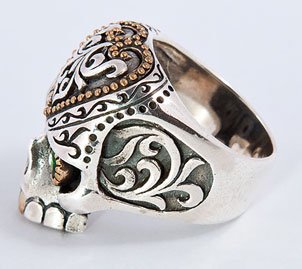Tribal Maya Skull Ring - Click Image to Close
