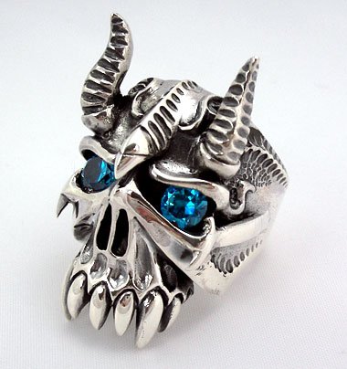 Devil Skull Ring - Click Image to Close