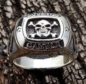 Lucky 13 Gambler Skull Ring Lucky 13 Gambler Skull Ring