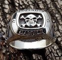 Lucky 13 Gambler Skull Ring