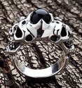 Onyx Double Skull Ring Onyx Double Skull Ring