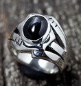 Schwarzer Onyx Rocker Ring