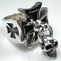 Eisernes Kreuz Skull Ring