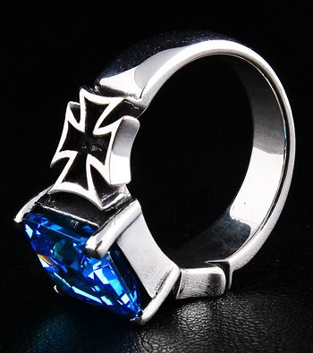 Iron Cross Sapphire Ring - Click Image to Close