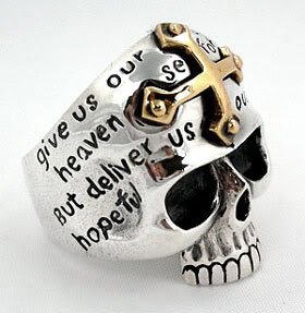 Cross Skull Ring - Click Image to Close